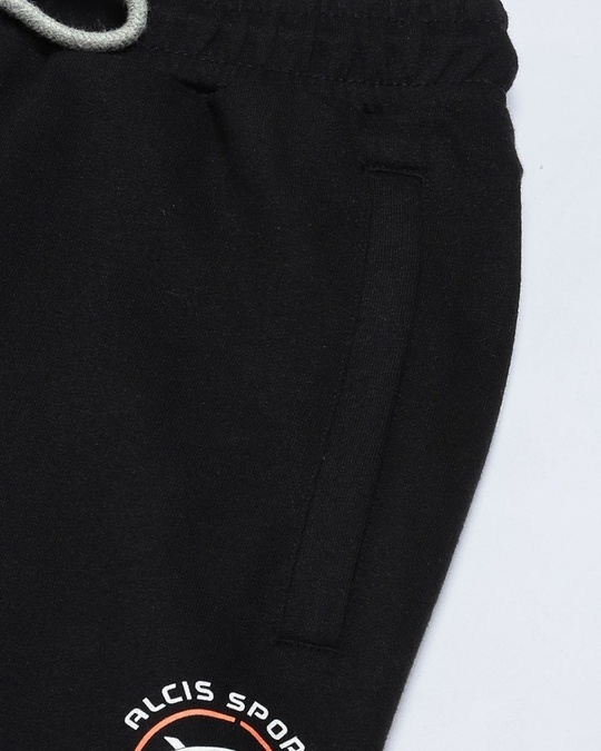 Shop Men Black Solid Slim Fit Track Pants