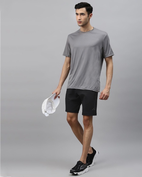 Shop Men Black Solid Slim Fit Training Shorts