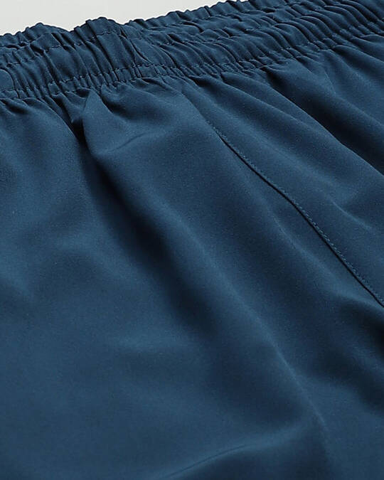 Shop Men Blue Solid Slim Fit Knitted Track Pants-Full