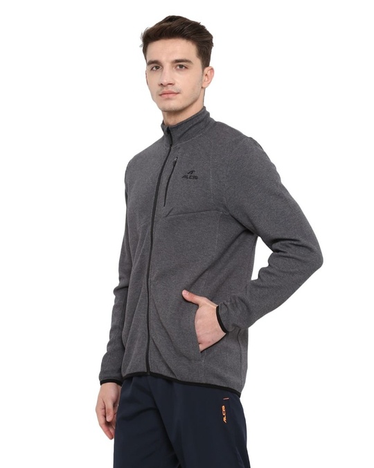Shop Men Grey Slim Fit Jacket-Design