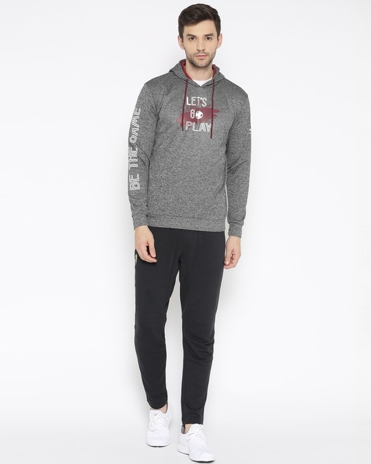 Shop Men Grey Printed Slim Fit Sweatshirt