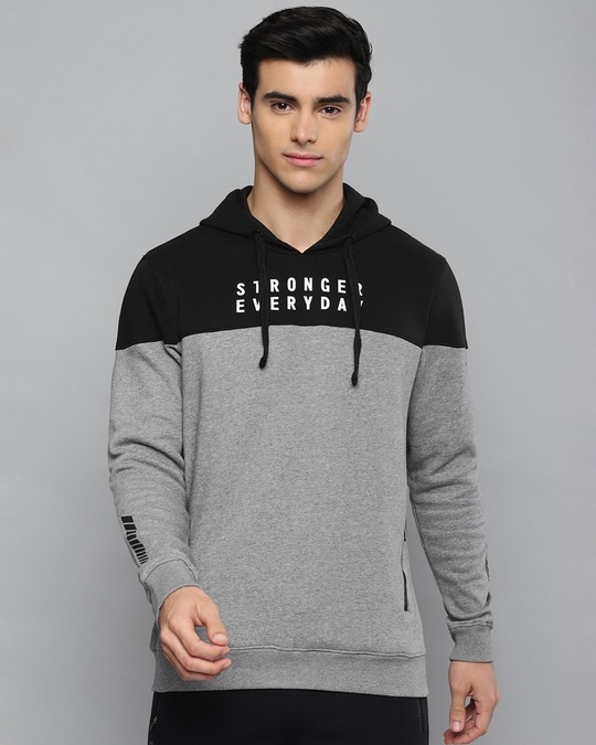 Buy Alcis Men Grey Color Block Slim Fit Sweatshirt Online at Bewakoof
