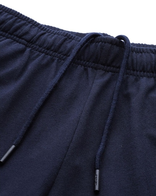 Shop Men's Navy Blue Solid Slim Fit Joggers-Full