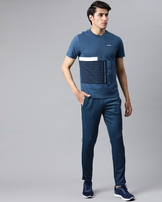 Shop Men's Navy Blue Solid Track Pants-Design