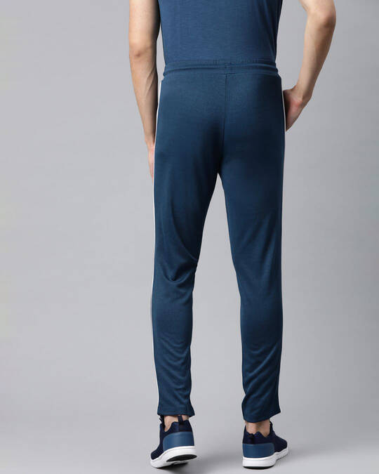 Shop Men's Navy Blue Solid Track Pants-Full