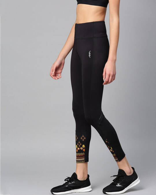 Shop Women's Black Solid Leggings-Design