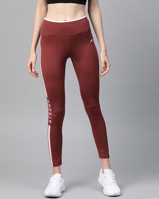 WOMINK Solid Women Maroon Tights - Buy WOMINK Solid Women Maroon