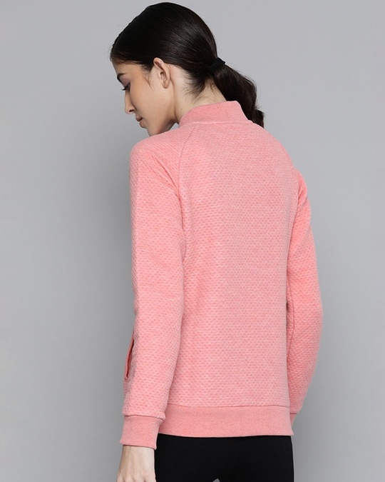 Shop Women Pink Slim Fit Jacket-Back