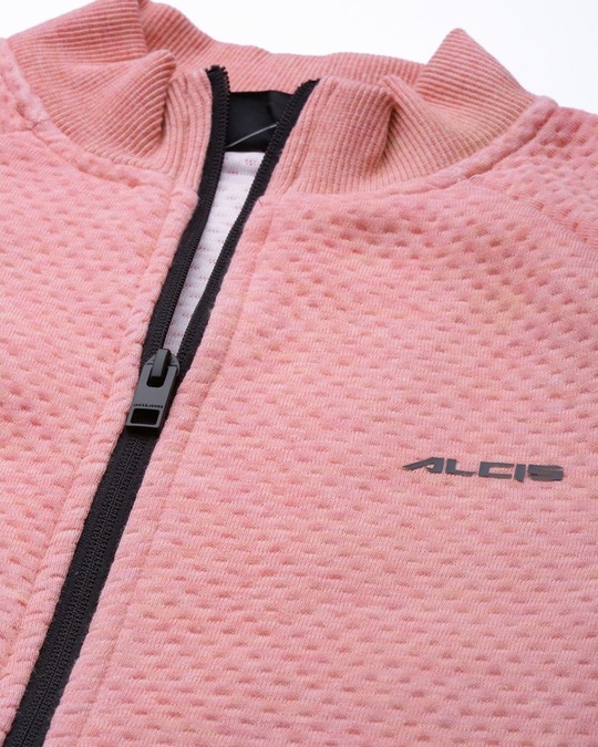 Shop Women Pink Slim Fit Jacket-Full