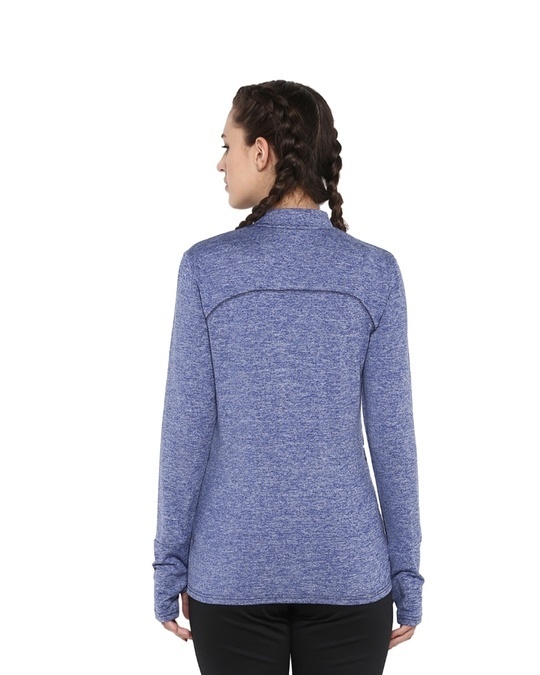 Shop Women's Blue Thumbhole Slim Fit Jacket-Design