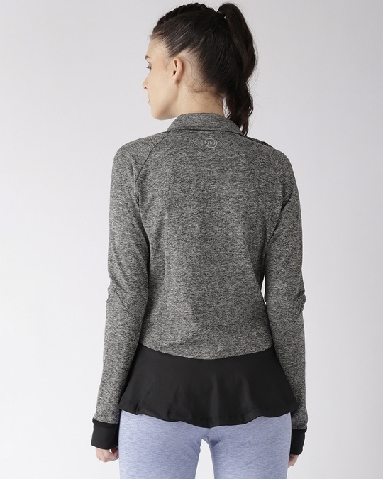 Shop Women's Charcoal Grey Sporty Slim Fit Jacket-Design