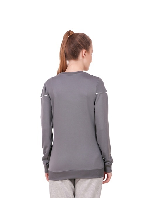 Shop Women's Grey Slim Fit Sweatshirt-Design