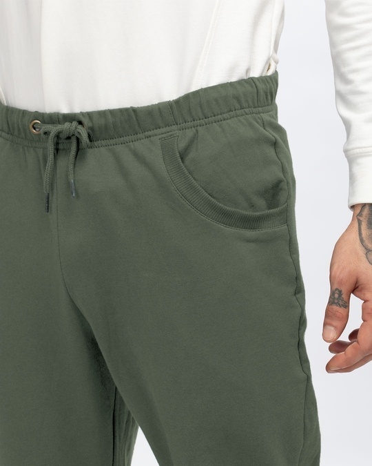 Shop Alpha Green Casual Jogger Pants