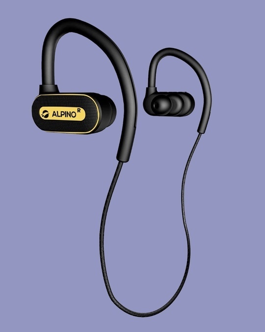 Shop Unisex Black & Gold In The Ear Bluetooth Headphone-Front