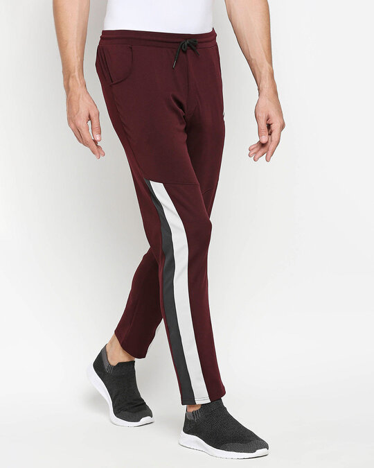 Shop Men's Brown Colourblocked Regular Fit Trackpant-Design