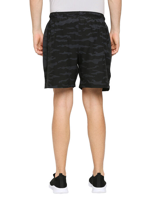 Shop Men's Black Printed Regular Shorts-Full