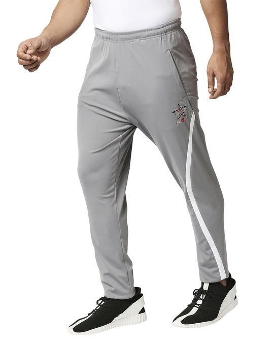 Shop Printed Men Grey Track Pants-Full