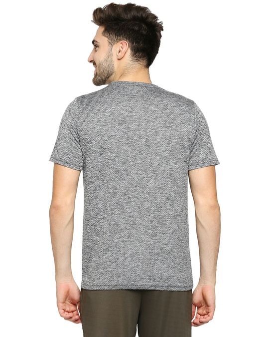 Shop Men's Grey Printed Round Neck T-shirt-Full