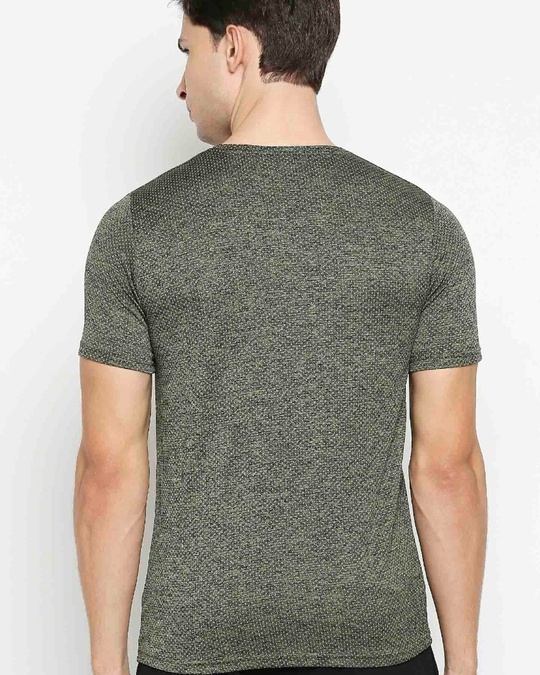 Shop Men's Grey Printed Round Neck T-shirt-Back