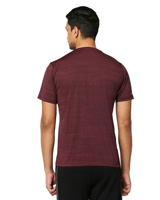 Shop Printed Men Round Neck Maroon T Shirt-Back