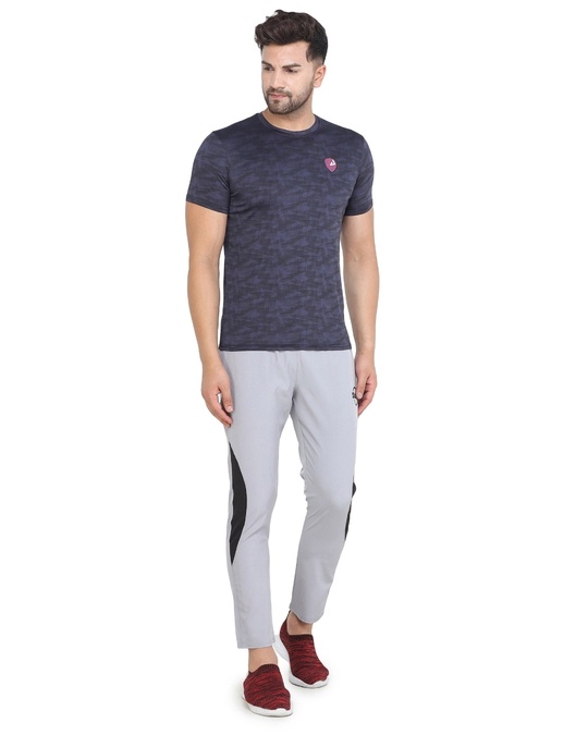 Shop Men's Grey Self Design T-shirt