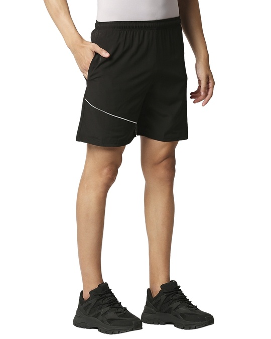 Shop Solid Men Black Regular Shorts-Full
