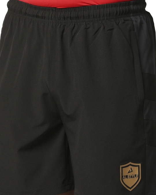 Shop Solid Men Black Regular Shorts