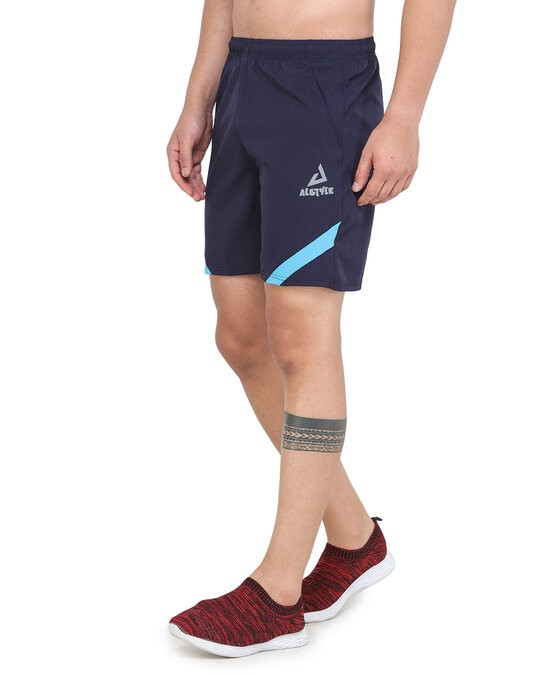 Shop Solid Men Dark Blue Basic Shorts-Design