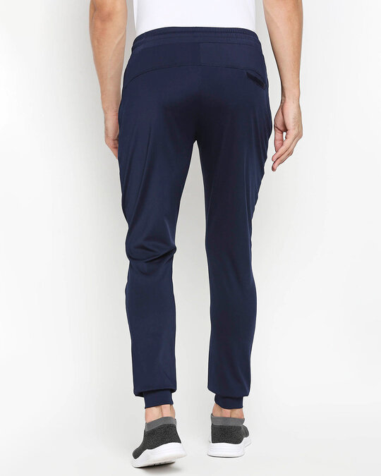 Shop Men's Blue Solid Regular Fit Trackpant-Full
