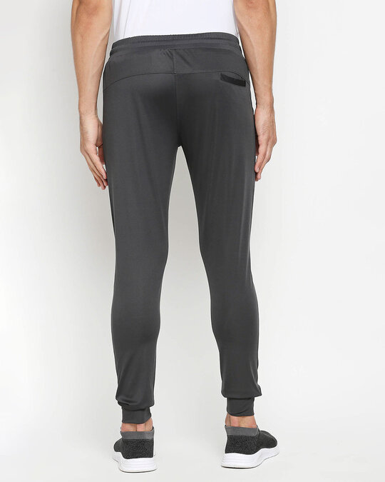 Shop Men's Grey Solid Regular Fit Trackpant-Full