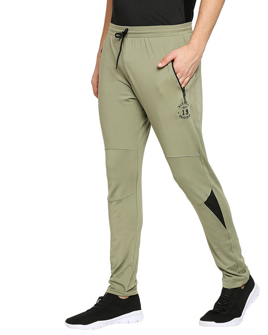 ALSTYLE Solid Men Light Green Track Pants