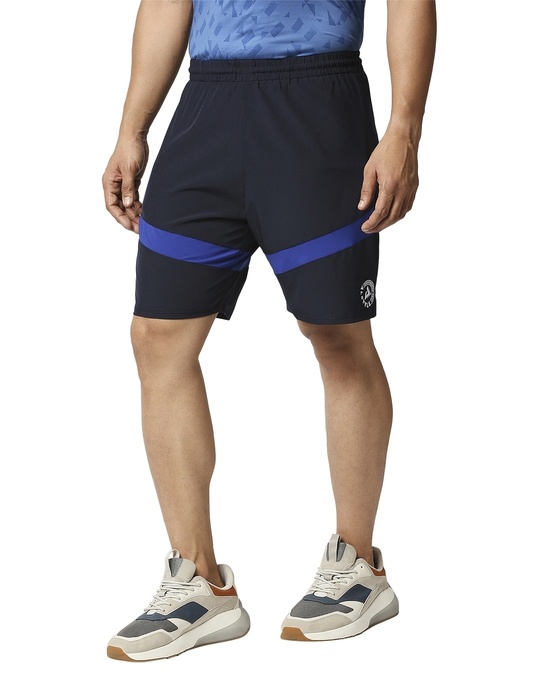 Shop Solid Men Navy Regular Shorts-Full
