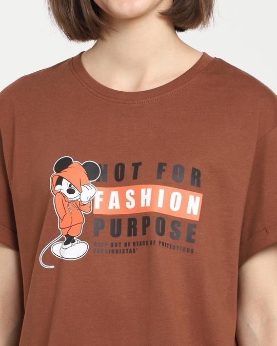 Shop Women's Brown Anti Poser Boyfriend T-shirt