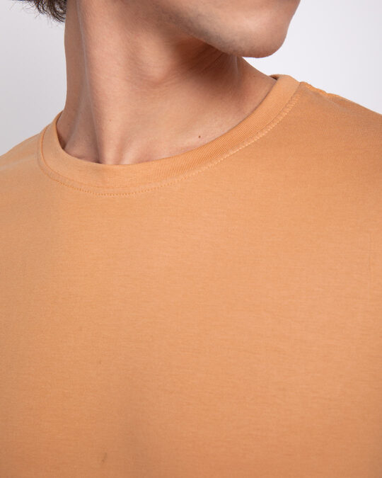 Buy Apricot Orange Half Sleeve TShirt for Men orange Online at Bewakoof