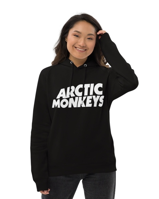 Shop Women's Black Arctic Monkeys Print Regular Fit Hoodie-Full