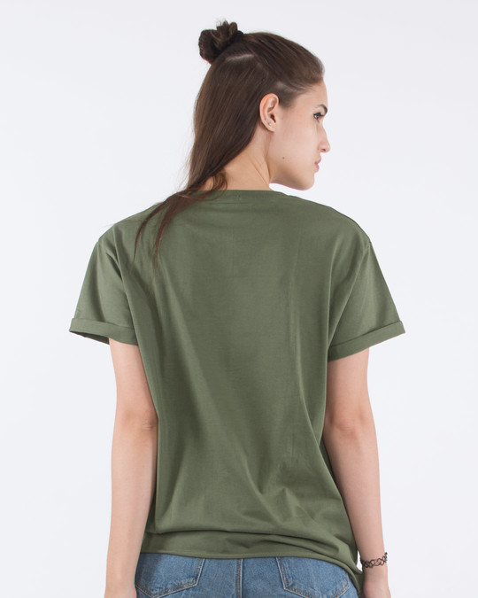 Buy Army Green Boyfriend T-Shirt Online at Bewakoof