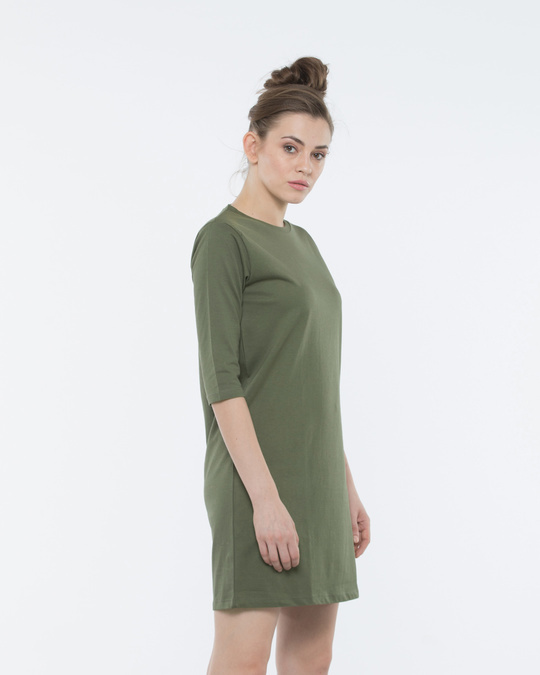 Army green t shirt dress hotsell