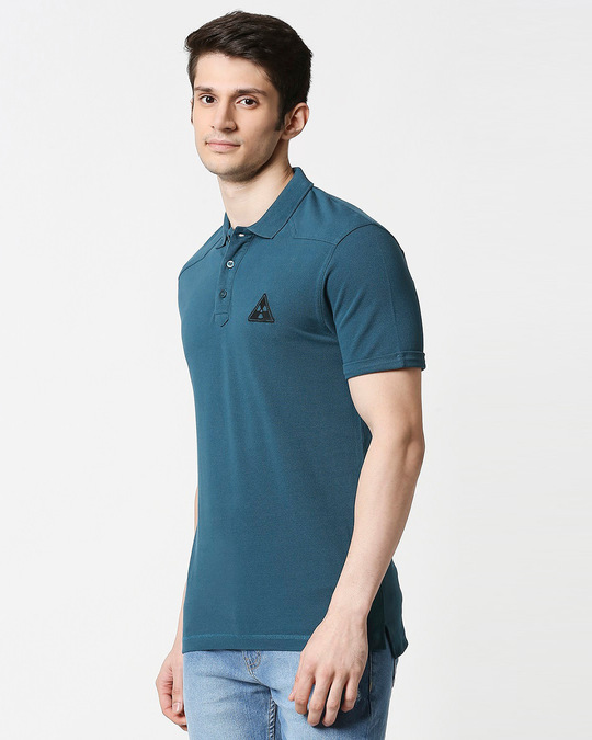 Buy Atlantic Deep Half Sleeve Shoulder Yoke Polo for Men green Online ...