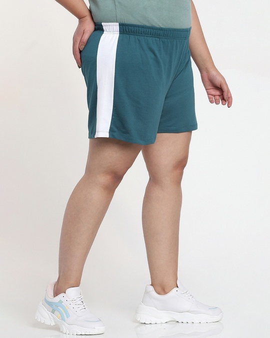 Shop Women's Atlantic Deep Plus Size Side Panel Shorts-Front