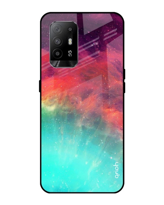 Shop Aura Printed Premium Glass Cover for Oppo F19 Pro Plus (Shock Proof, Lightweight)-Front