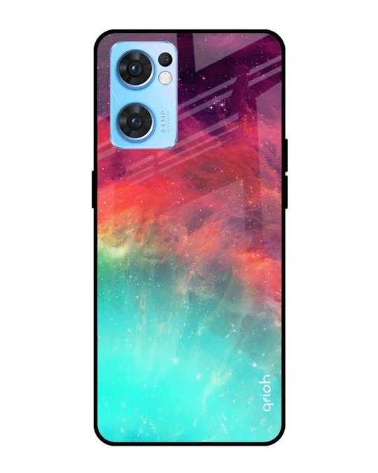 Shop Aura Printed Premium Glass Cover for Oppo Reno 7 5G (Shock Proof, Lightweight)-Front