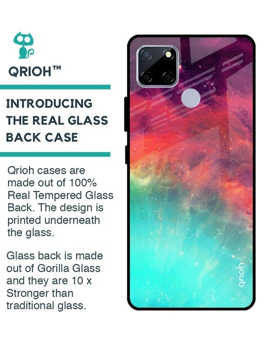 Shop Aura Printed Premium Glass Cover for Realme C12 (Shock Proof, Lightweight)-Back