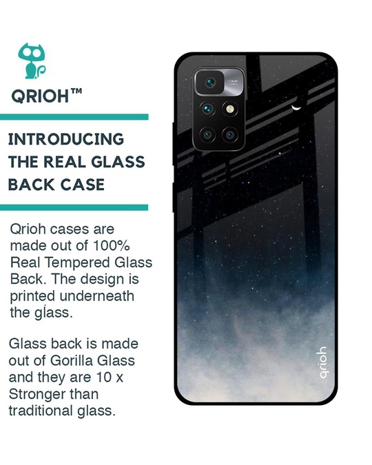 Shop Aura Printed Premium Glass Cover for Redmi 10 Prime (Shock Proof, Lightweight)-Back