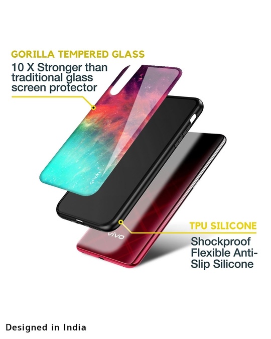 Shop Aura Printed Premium Glass Cover for Vivo Y15s (Shockproof, Light Weight)-Design