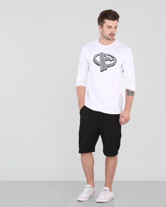 Shop Avengers 3d Full Sleeve T-Shirt (AVL) White-Design