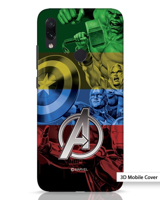 Shop Avengers Color Xiaomi Redmi Note 7 Pro 3D Mobile Cover-Front