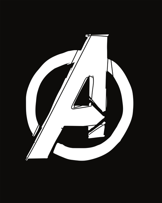 Shop Avengers Doodle Logo Boyfriend T-Shirt (AVL)
