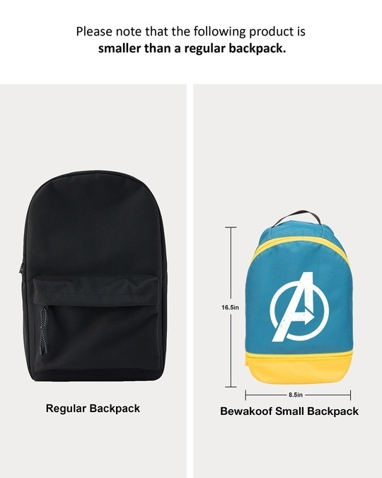 Shop Avengers Minimal Logo Printed Small Backpack-Full