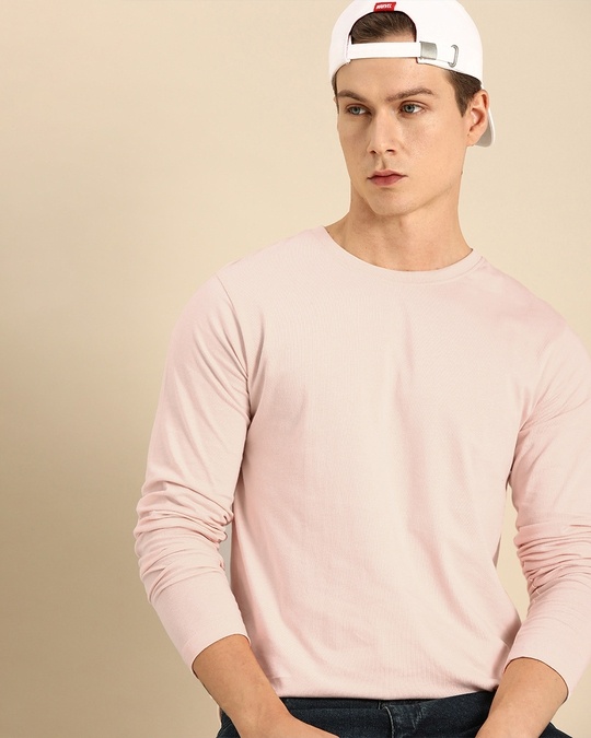 pink full sleeve t shirt