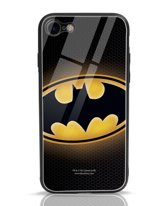 Shop Bat Logo iPhone 7 Glass Mobile Cover (BML)-Front